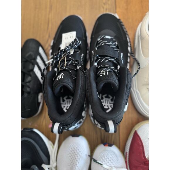 Size 14 - adidas D.O.N. Issue #3 Paint Smudge - Black NBS176 - Picture 3 of 5